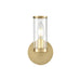 Alora Canada - One Light Wall Sconce - Revolve - Clear Glass/Natural Brass- Union Lighting Luminaires Decor