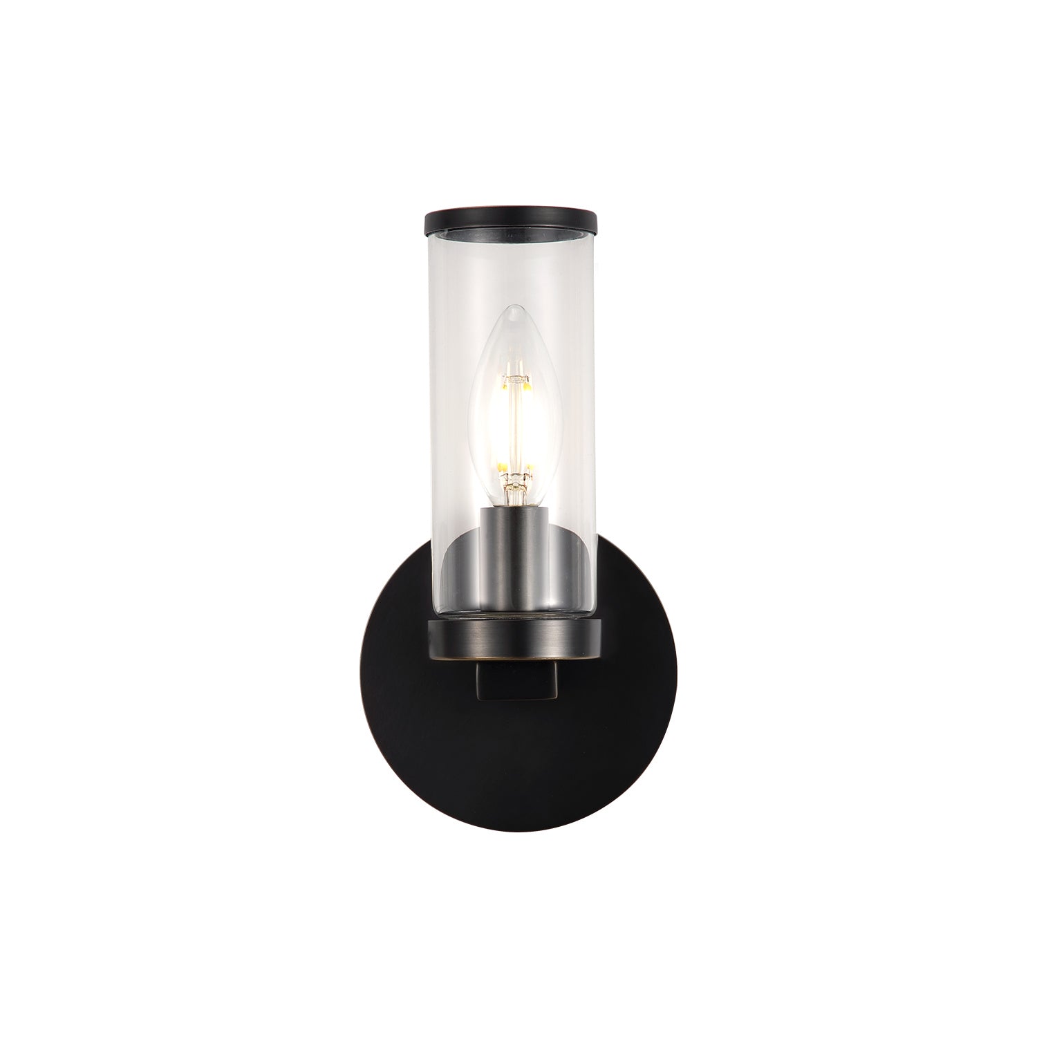 Alora Canada - One Light Wall Sconce - Revolve - Clear Glass/Urban Bronze- Union Lighting Luminaires Decor