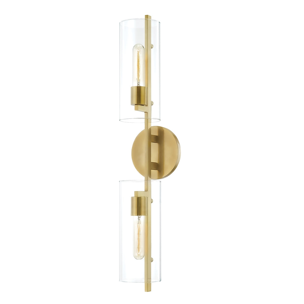 Mitzi Canada - Two Light Wall Sconce - Ariel - Aged Brass- Union Lighting Luminaires Decor