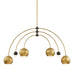 Mitzi Canada - Six Light Chandelier - Willow - Aged Brass/Black- Union Lighting Luminaires Decor