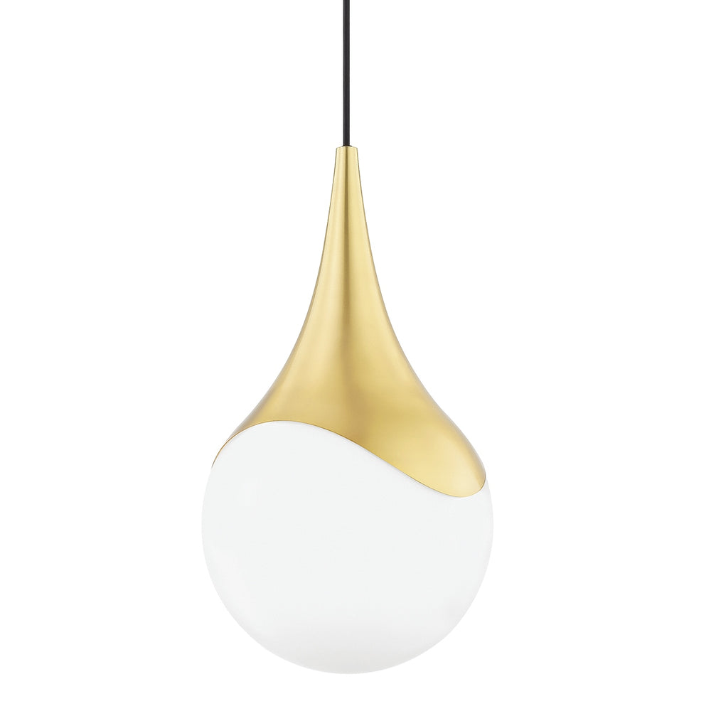 Mitzi Canada - One Light Pendant - Ariana - Aged Brass- Union Lighting Luminaires Decor