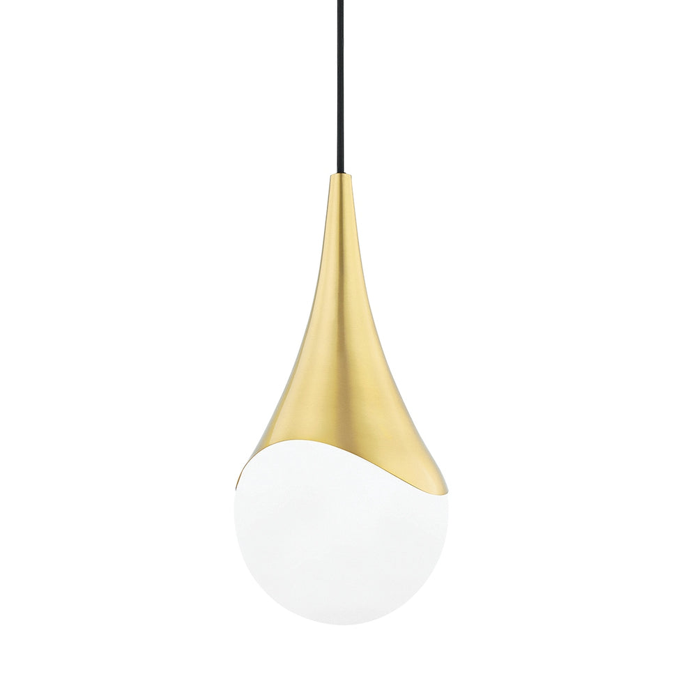Mitzi Canada - One Light Pendant - Ariana - Aged Brass- Union Lighting Luminaires Decor
