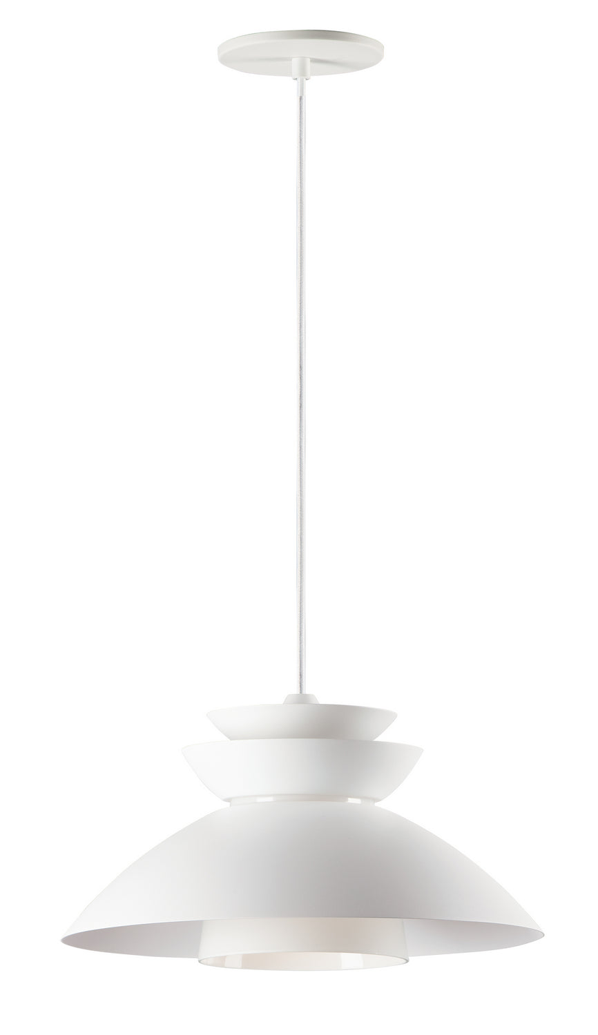 Maxim - One Light Pendant - Nordic - White- Union Lighting Luminaires Decor