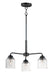 Maxim - Three Light Semi-Flush Mount/Chandelier - Acadia - Black- Union Lighting Luminaires Decor