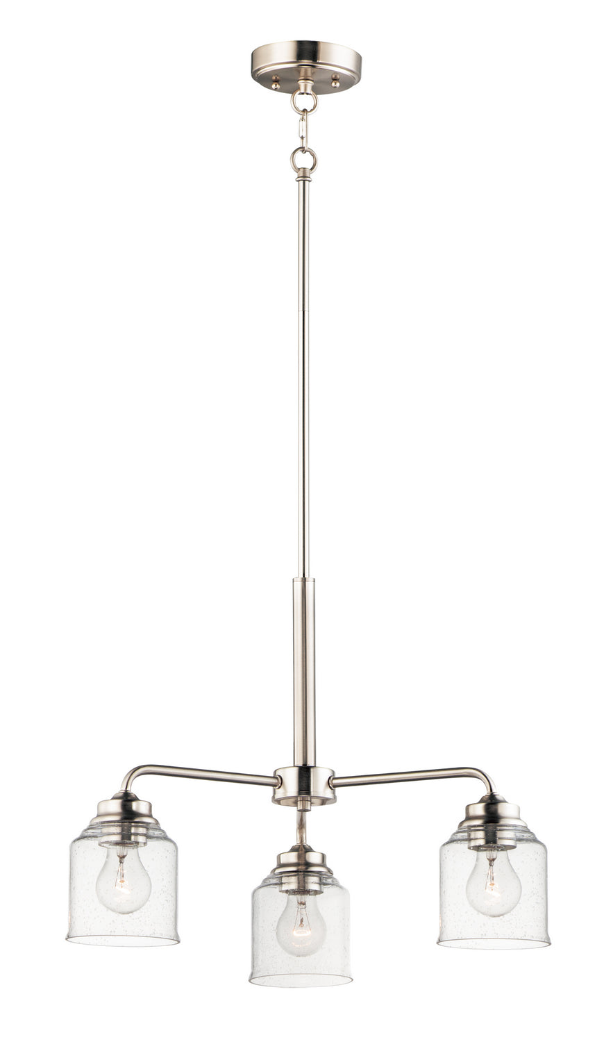 Maxim - Three Light Semi-Flush Mount/Chandelier - Acadia - Satin Nickel- Union Lighting Luminaires Decor