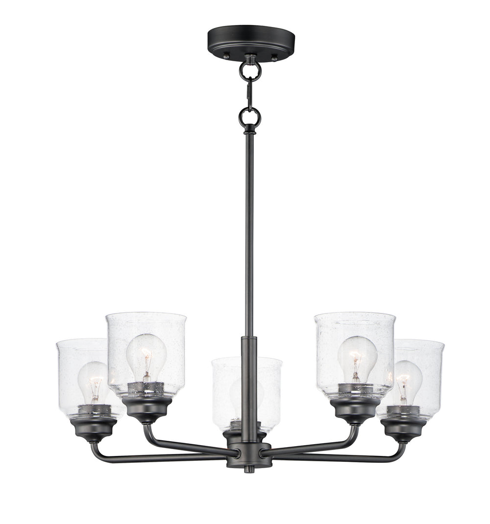 Maxim - Five Light Chandelier - Acadia - Black- Union Lighting Luminaires Decor