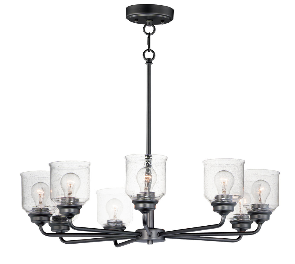 Maxim - Eight Light Chandelier - Acadia - Black- Union Lighting Luminaires Decor