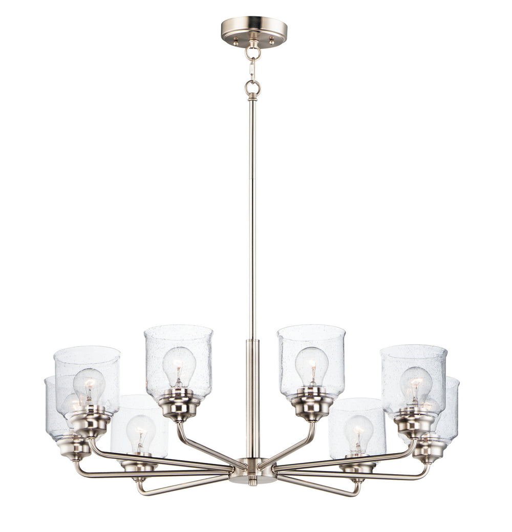 Maxim - Eight Light Chandelier - Acadia - Satin Nickel- Union Lighting Luminaires Decor