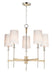 Maxim - Five Light Chandelier - Uptown - Satin Brass / Polished Nickel- Union Lighting Luminaires Decor