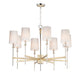 Maxim - Eight Light Chandelier - Uptown - Satin Brass / Polished Nickel- Union Lighting Luminaires Decor