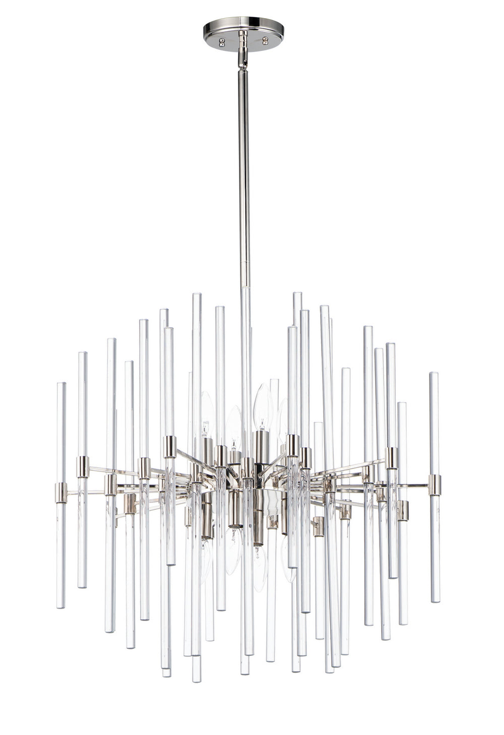 Maxim - Eight Light Chandelier - Divine - Polished Nickel- Union Lighting Luminaires Decor