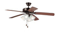 Maxim - 52" Ceiling Fan - Basic-Max - Oil Rubbed Bronze / Walnut / Pecan- Union Lighting Luminaires Decor