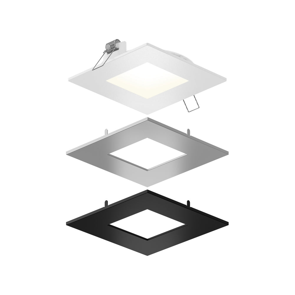 Dals - LED Recessed Panel Light with Multi Trim - Mystique - White,SN, Black,Gold- Union Lighting Luminaires Decor