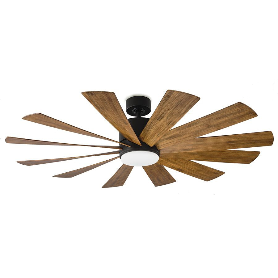 Modern Forms Fans Canada - 60" Ceiling Fan - Windflower - Matte Black/Distressed Koa- Union Lighting Luminaires Decor