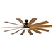Modern Forms Fans Canada - 80" Ceiling Fan - Windflower - Matte Black/Distressed Koa- Union Lighting Luminaires Decor