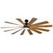 Modern Forms Fans Canada - 80"Ceiling Fan - Windflower - Matte Black/Distressed Koa- Union Lighting Luminaires Decor