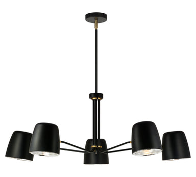 Matteo Canada - Five Light Chandelier - Luca - Black- Union Lighting Luminaires Decor