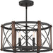 Quoizel - Six Light Semi-Flush Mount - Baron - Marcado Black- Union Lighting Luminaires Decor