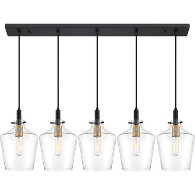 Quoizel - Five Light Island Chandelier - June - Earth Black- Union Lighting Luminaires Decor