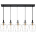 Quoizel - Five Light Island Chandelier - June - Earth Black- Union Lighting Luminaires Decor