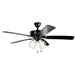 Kichler Canada - 52"Ceiling Fan - Basics Pro Premier - Satin Black- Union Lighting Luminaires Decor