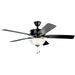 Kichler Canada - 52"Ceiling Fan - Basics Pro Select - Satin Black- Union Lighting Luminaires Decor