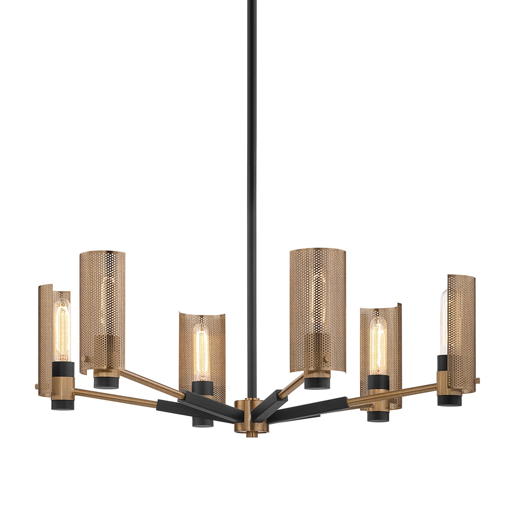 Troy Lighting Canada - Six Light Chandelier - Pilsen - Soft Off Black- Union Lighting Luminaires Decor