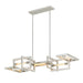 Troy Lighting Canada - Five Light Linear Pendant - Enigma - Silver Leaf W Stainless Acc- Union Lighting Luminaires Decor