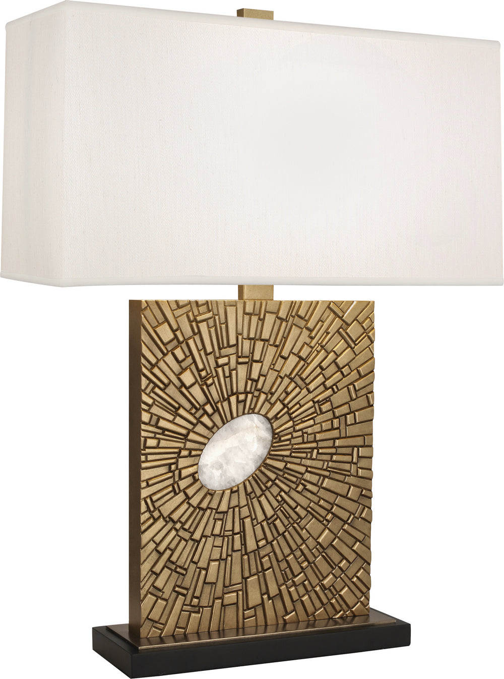 Robert Abbey - One Light Table Lamp - Goliath - Antiqued Modern Brass w/White Rock Crystal- Union Lighting Luminaires Decor