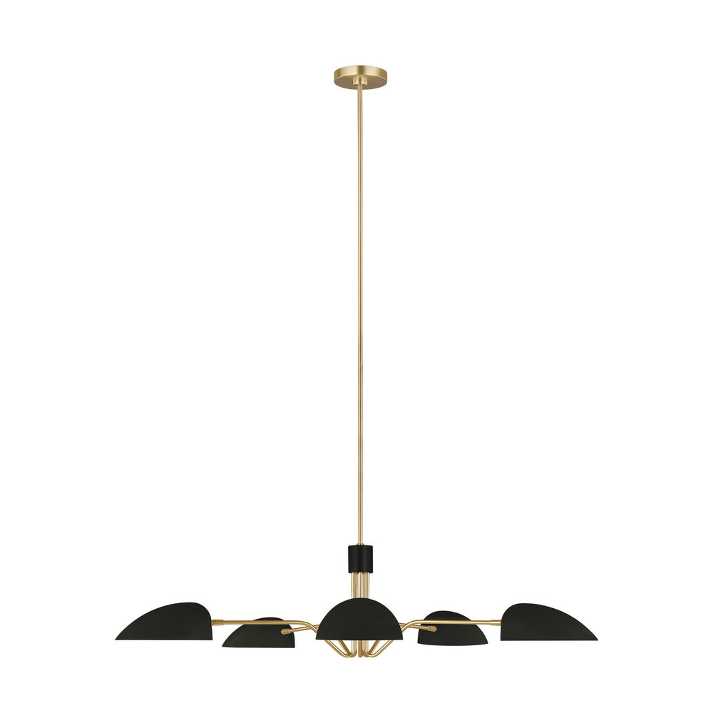Visual Comfort Studio Canada - Five Light Chandelier - Jane - Midnight Black- Union Lighting Luminaires Decor