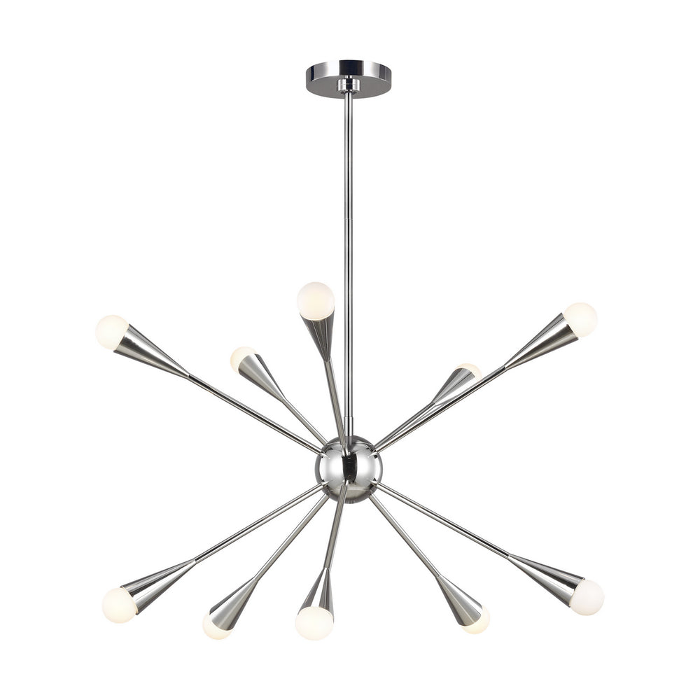 Visual Comfort Studio Canada - Ten Light Chandelier - Jax - Polished Nickel- Union Lighting Luminaires Decor