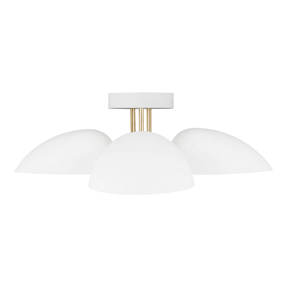 Visual Comfort Studio Canada - Three Light Flush Mount - Jane - Matte White- Union Lighting Luminaires Decor