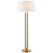 Ralph Lauren Canada - Two Light Floor Lamp - Cody - Natural Brass and Saddle Leather- Union Lighting Luminaires Decor