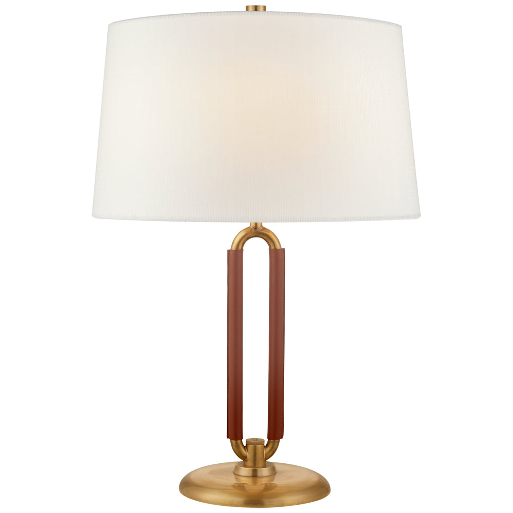 Ralph Lauren Canada - One Light Table Lamp - Cody - Natural Brass and Saddle Leather- Union Lighting Luminaires Decor