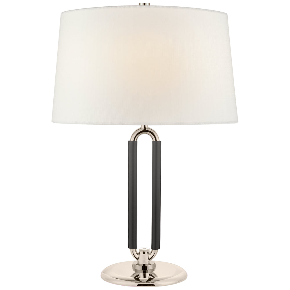 Ralph Lauren Canada - One Light Table Lamp - Cody - Polished Nickel and Chocolate Leather- Union Lighting Luminaires Decor