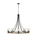 Visual Comfort Studio Canada - Ten Light Chandelier - Angelo - Distressed Weathered Oak / Slate Grey Metal- Union Lighting Luminaires Decor
