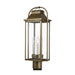 Visual Comfort Studio Canada - Three Light Post Lantern - Wellsworth - Painted Distressed Brass- Union Lighting Luminaires Decor