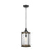 Visual Comfort Studio Canada - One Light Pendant - Angelo - Distressed Weathered Oak / Slate Grey Metal- Union Lighting Luminaires Decor