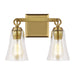 Visual Comfort Studio Canada - Two Light Vanity - Monterro - Burnished Brass- Union Lighting Luminaires Decor