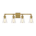Visual Comfort Studio Canada - Four Light Vanity - Monterro - Burnished Brass- Union Lighting Luminaires Decor