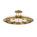 Hudson Valley Canada - Six Light Semi Flush Mount - Chambers - Aged Brass- Union Lighting Luminaires Decor