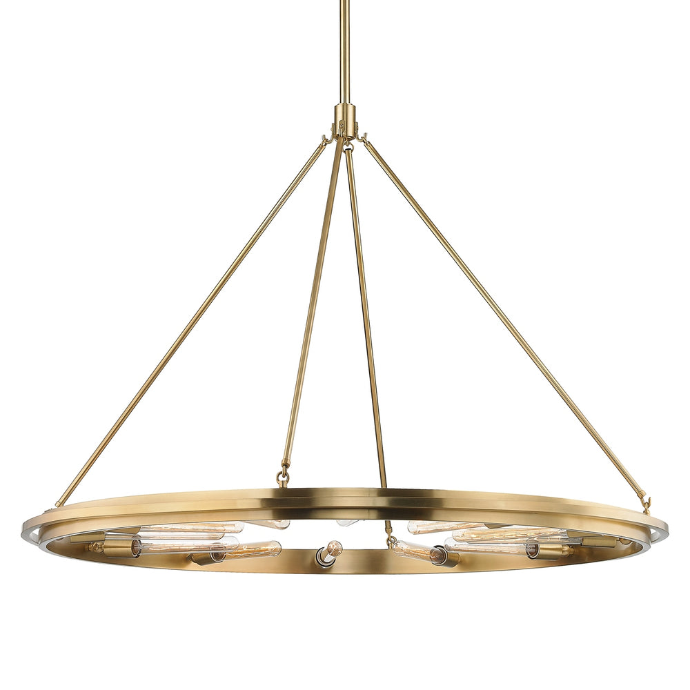 Hudson Valley Canada - 12 Light Chandelier - Chambers - Aged Brass- Union Lighting Luminaires Decor