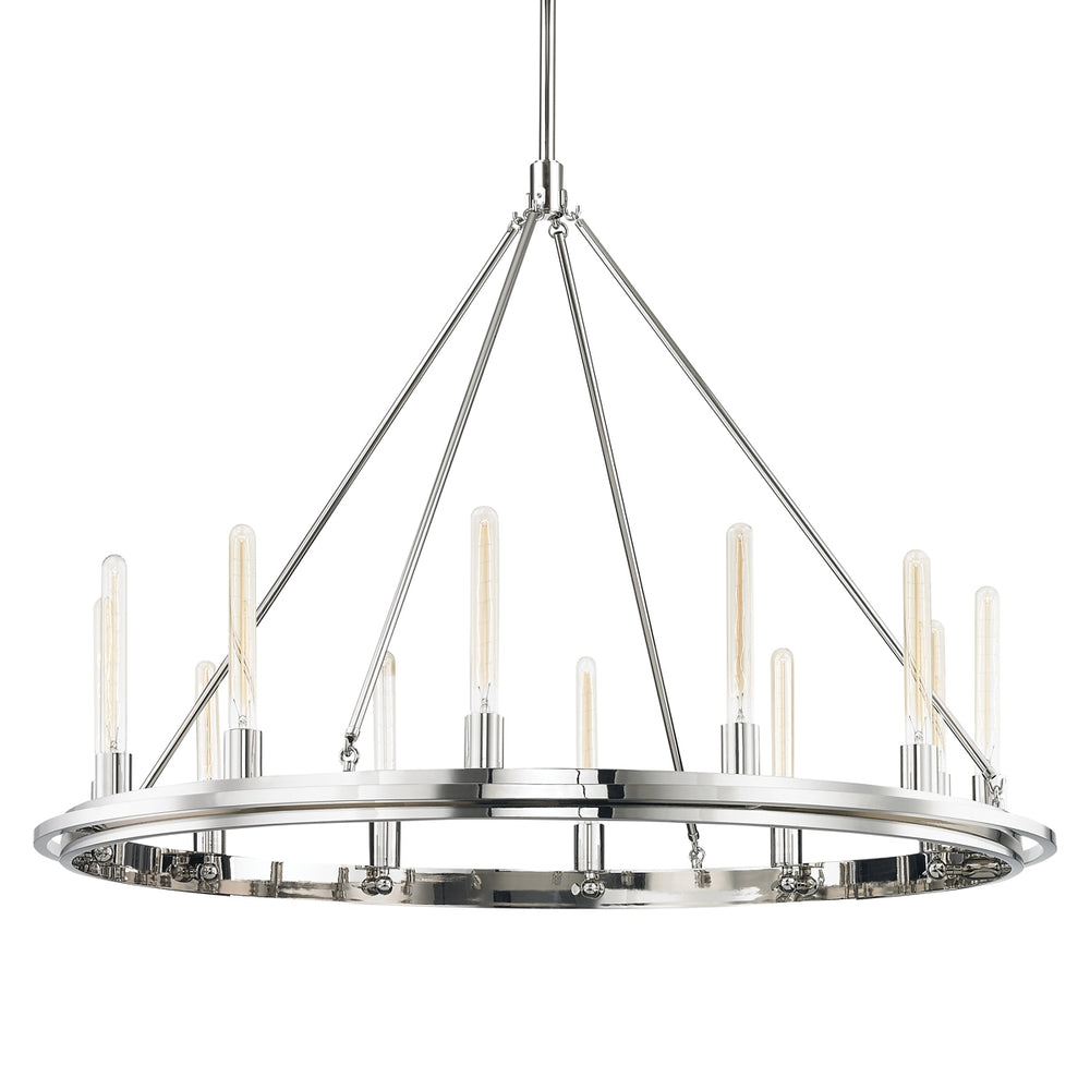 Hudson Valley Canada - 12 Light Chandelier - Chambers - Polished Nickel- Union Lighting Luminaires Decor