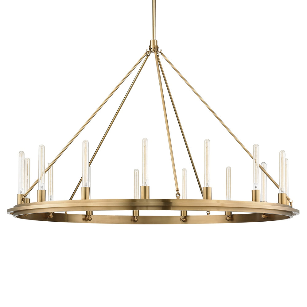 Hudson Valley Canada - 15 Light Chandelier - Chambers - Aged Brass- Union Lighting Luminaires Decor
