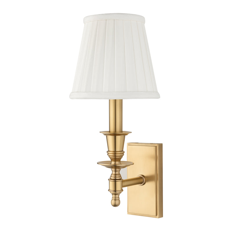Hudson Valley - One Light Wall Sconce - Ludlow - Aged Brass- Union Lighting Luminaires Decor