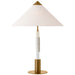 Visual Comfort Signature Canada - LED Table Lamp - Mira - Antique-Burnished Brass And White Marble- Union Lighting Luminaires Decor