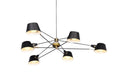 Bethel International Canada - Six Light Chandelier - Black- Union Lighting Luminaires Decor