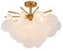 Bethel International Canada - Seven Light Flush Mount - Antique Brass- Union Lighting Luminaires Decor