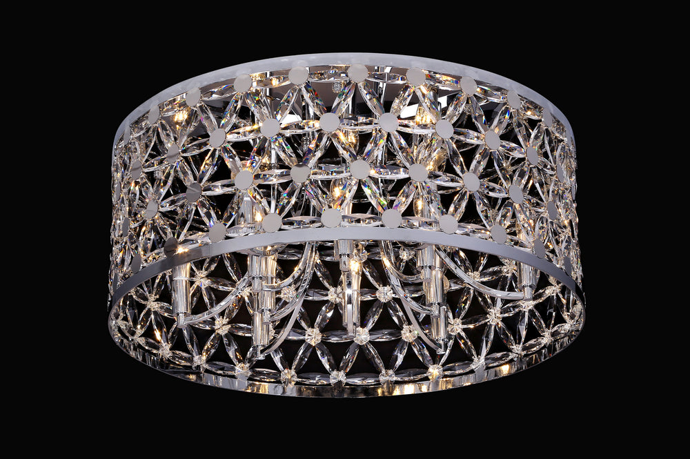 Bethel International Canada - 12 Light Flush Mount - Chrome- Union Lighting Luminaires Decor