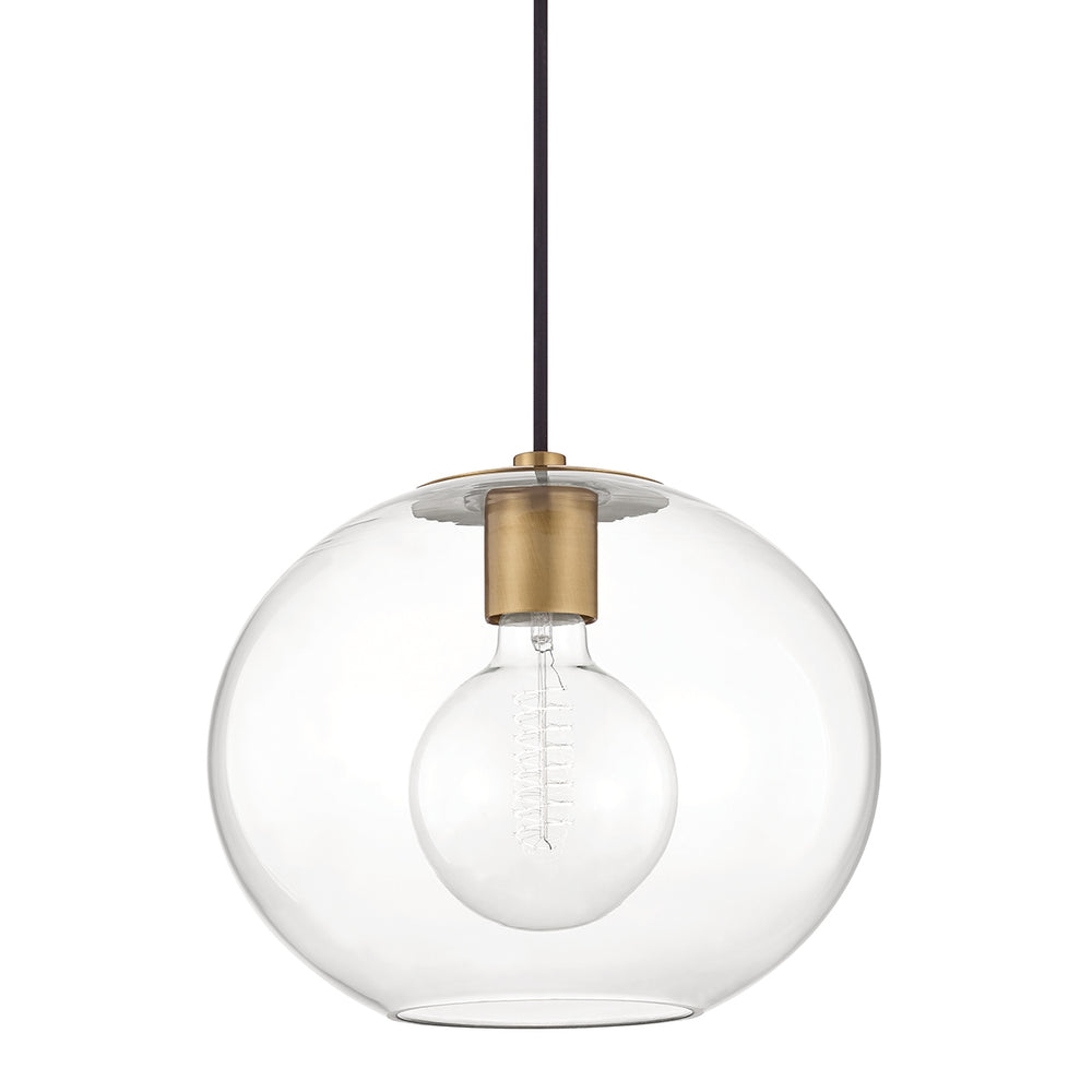 Mitzi Canada - One Light Pendant - Margot - Aged Brass- Union Lighting Luminaires Decor